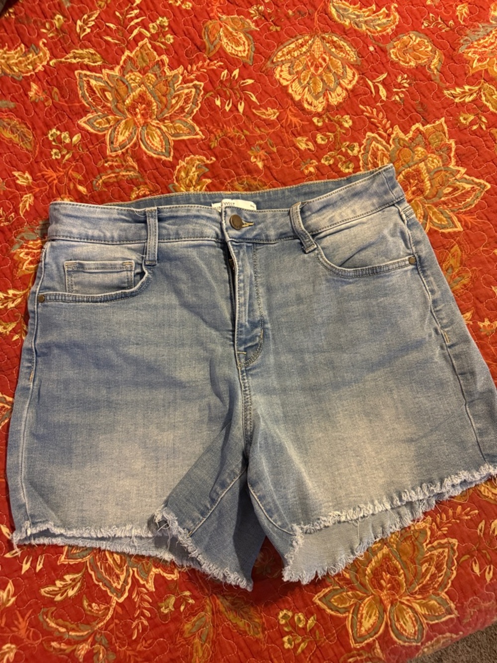 Light Blue Denim Women’s Frayed Hem Shorts Nine West